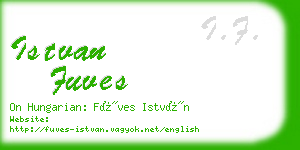 istvan fuves business card